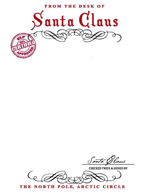 Santa Letterhead Printable 6