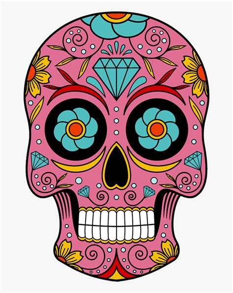 Santa Muerte sugar skull design