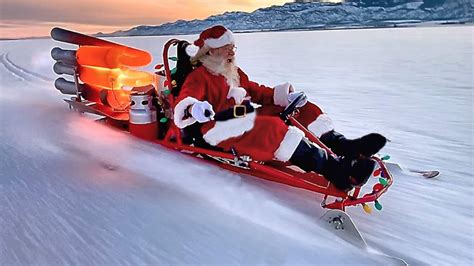 Santa's sleigh in extreme weather