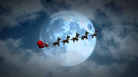 Santa's sleigh in flight