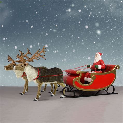 Santa's sleigh with reindeer