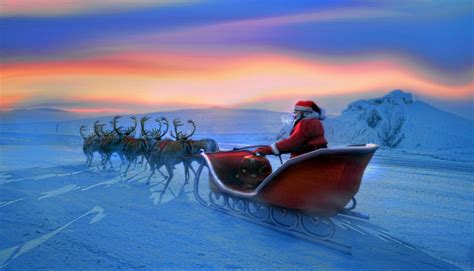 Santa's sleigh in the snow