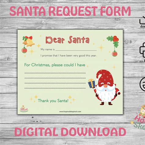 Santa's special request template