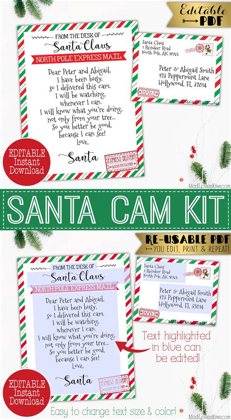 Santa Cam Report Template