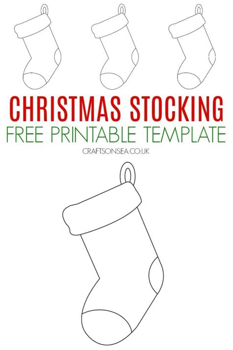 Santa's Suit Stocking Template