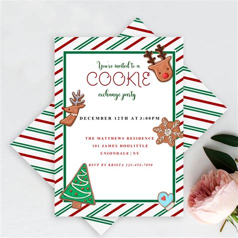 Santas Workshop Cookie Exchange Invitation