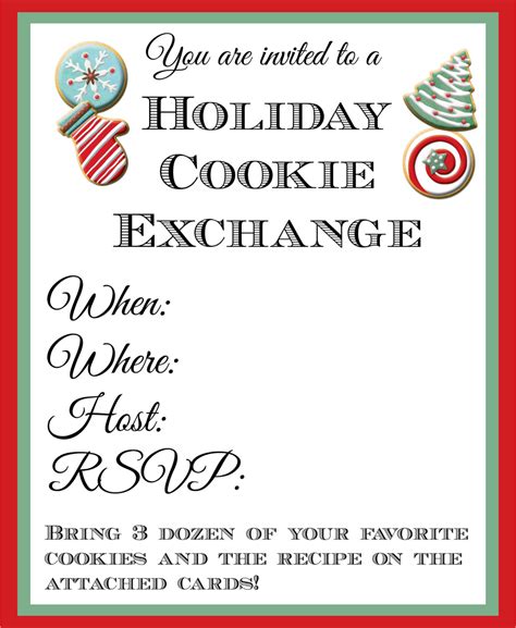 Santas Workshop Cookie Exchange Invitation Template