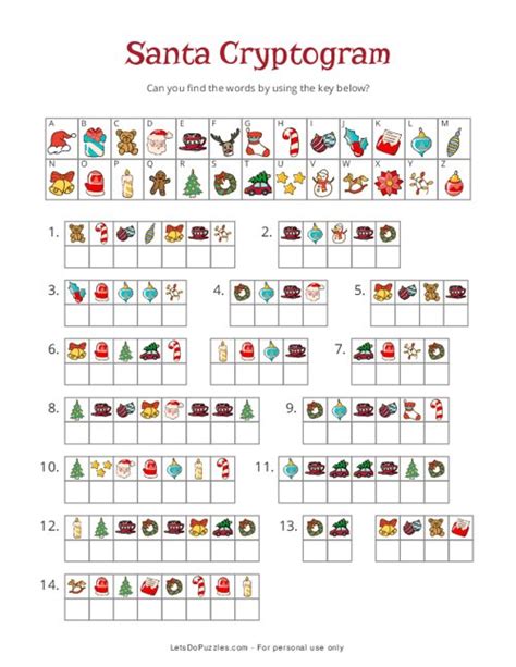 A Santa's workshop cryptogram