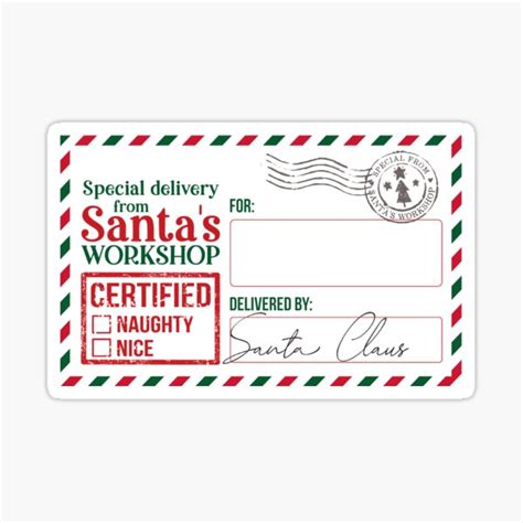 Santa's Workshop Mailing Label