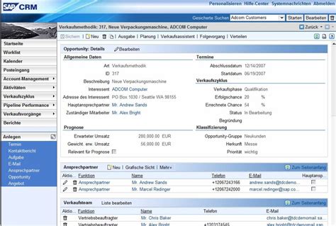 SAP CRM software