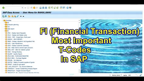 Importance of SAP Tcodes