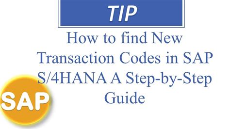 SAP Transaction Codes Search Image