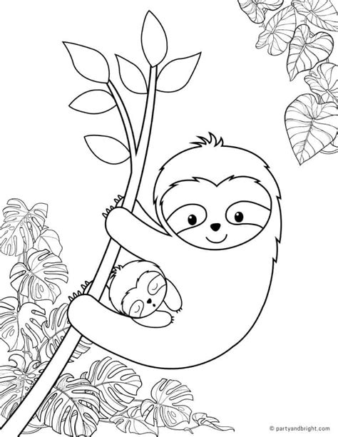 Sasha the Sloth coloring page