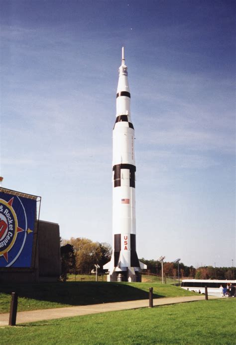 Saturn V model on display