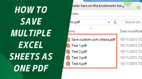 Save Multiple Excel Sheets as One File