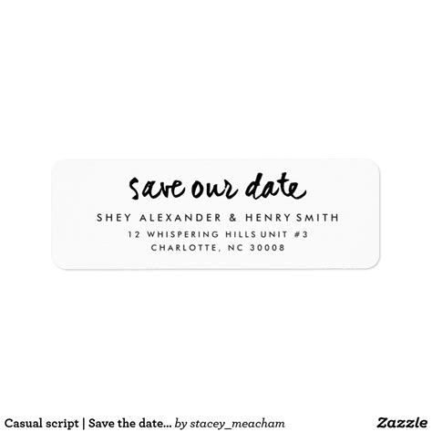 Save the Date Address Label Template for Anniversary