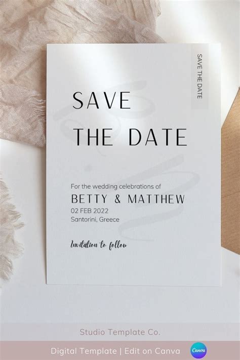 Save the Date Announcement Design Example