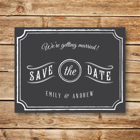 Classic and Elegant Save the Date Card Template