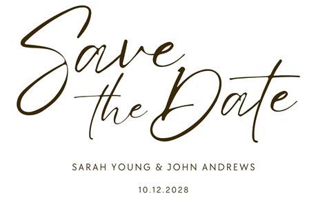 Classic and Simple Save the Date Card Template