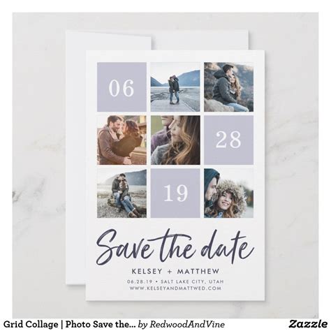 Save the Date Collage Template Example