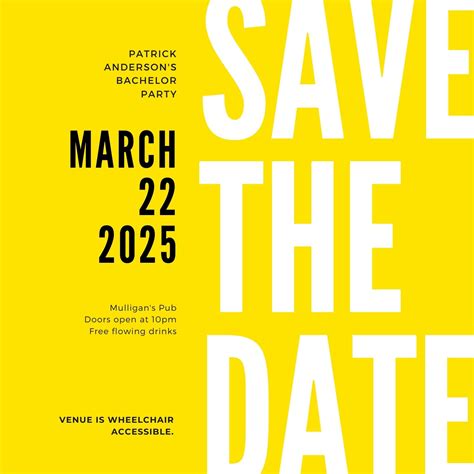 Save the Date Event Template