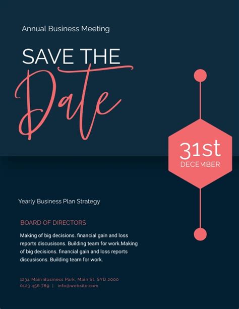 Save the Date Flyer Template 6