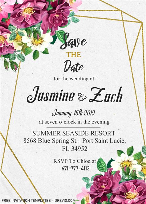 Save the Date Invitation Templates Free