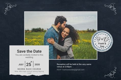 Save the Date Label Template Design