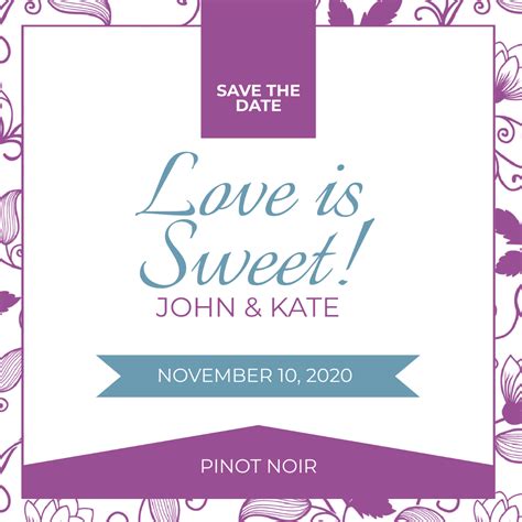 Save the Date Label Template