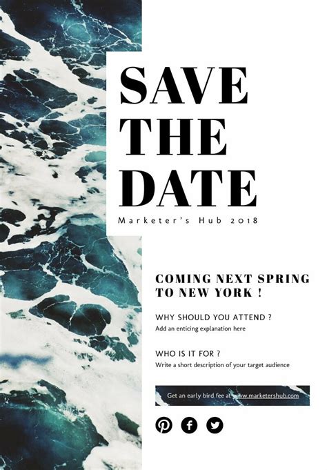 Save the Date Poster Template Design Ideas