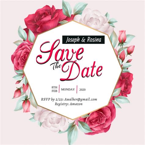 Save the Date Poster Template Design Ideas