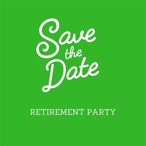 Save the Date Retirement Party Template Design