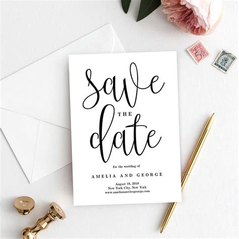 save the date template