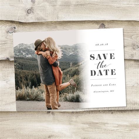 Photography-inspired save the date template