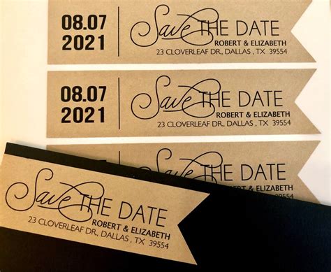 Save the Date Template with Address Label