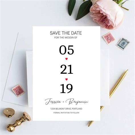 save the date templates tips