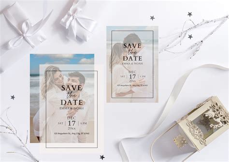 Save the Date Vellum Template Design Inspiration