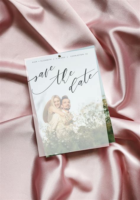 Save the Date Vellum Template Ideas Inspiration