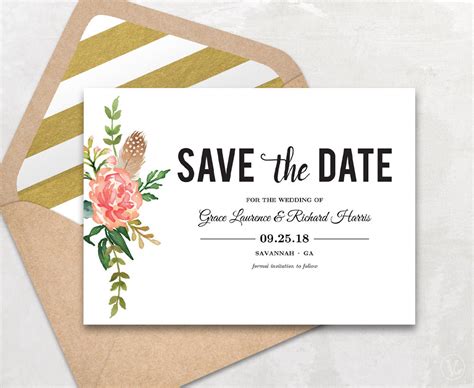 Save the Date Wedding Template