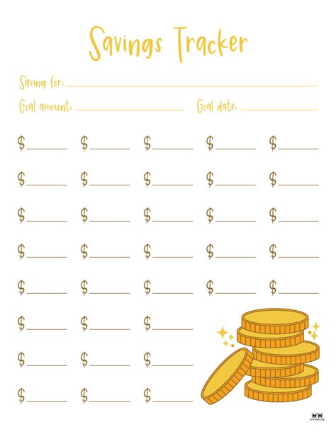 Savings Tracker Printable 8