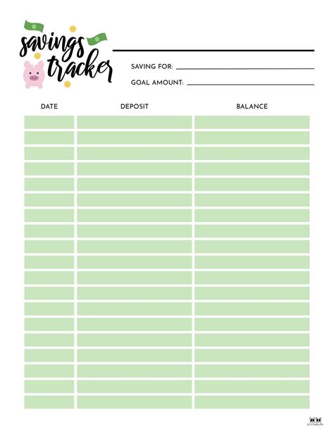 Savings Tracker Template 2