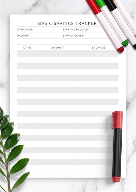 Savings Tracker template illustration