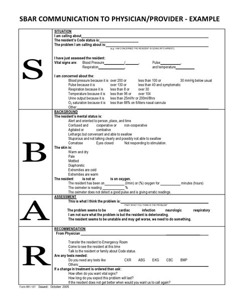 SBAR Template for Research