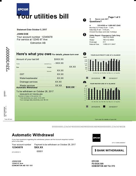 Scam Water Bill Template