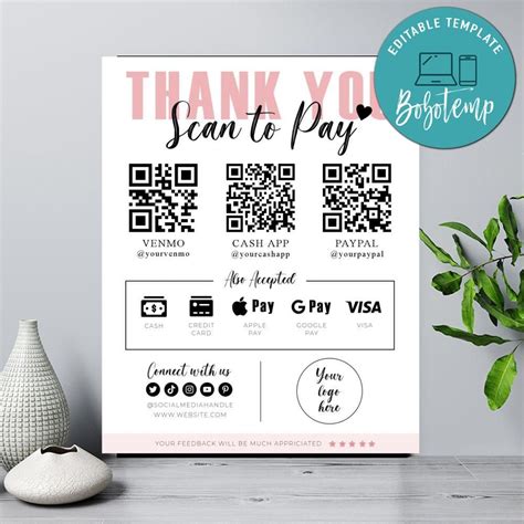 Scan to Pay Template Example