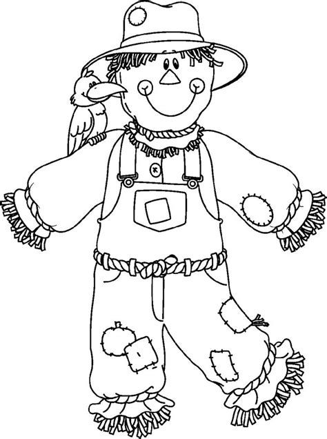 Scarecrow Coloring Page 1