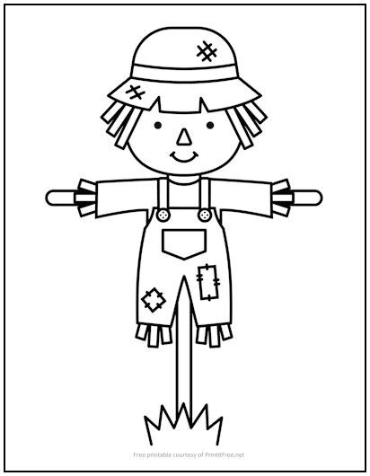 Scarecrow Coloring Page 4