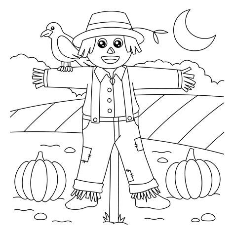 Scarecrow Coloring Page 6