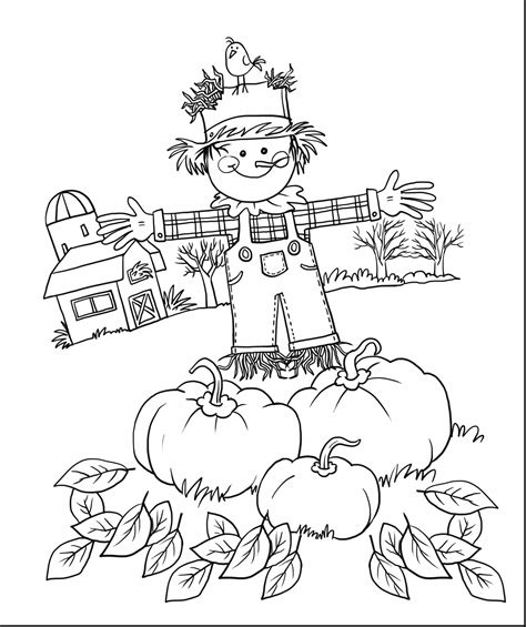 Scarecrow Coloring Page 7