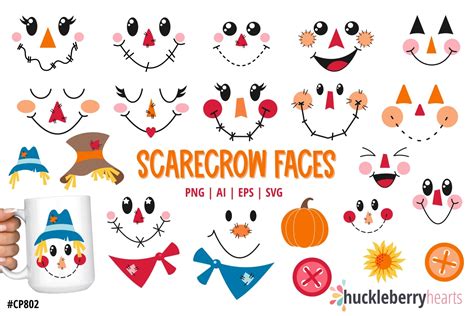 Scarecrow faces for Easter